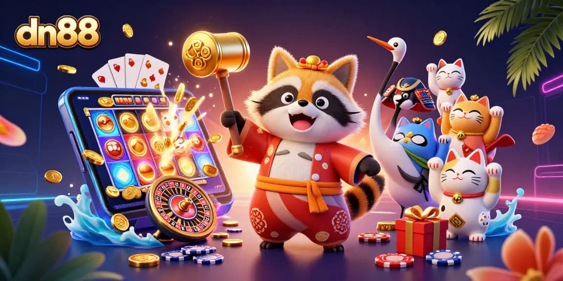 Play exciting games at dn88 while enjoying vibrant 3D characters and engaging casino elements.