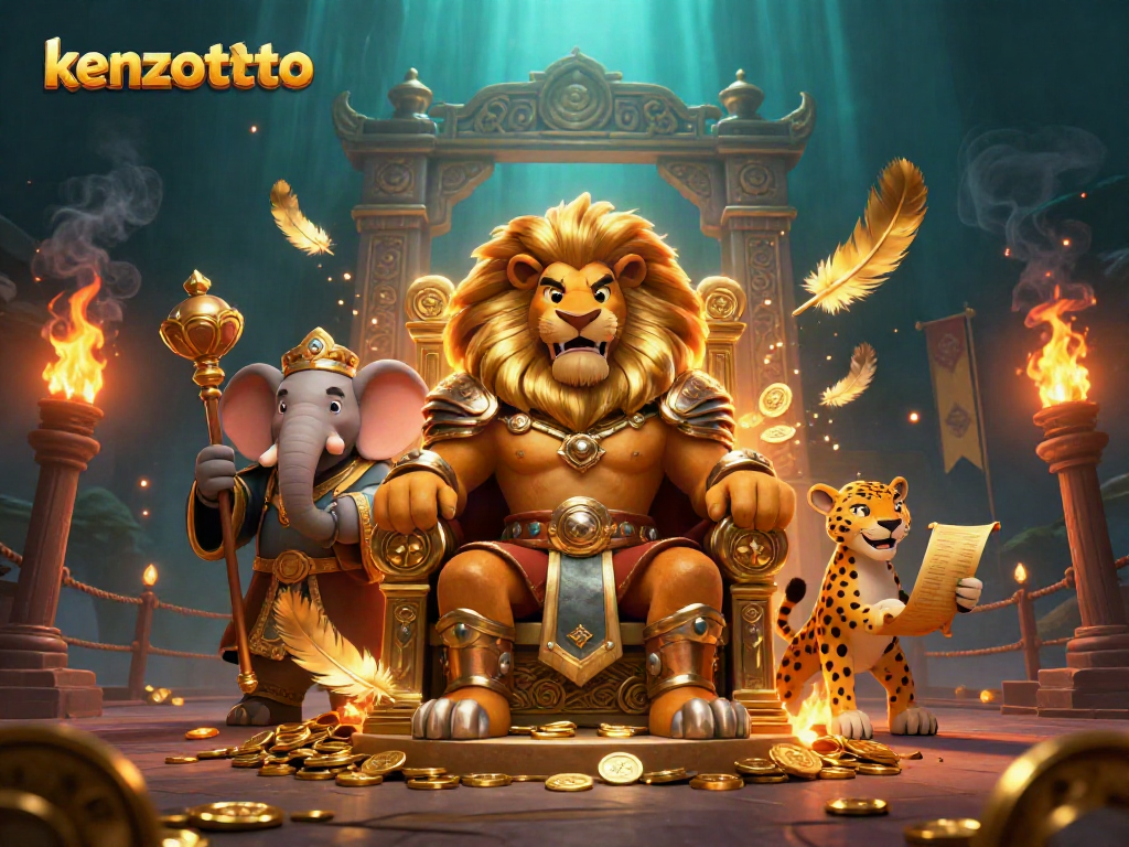 Experience high-stakes excitement with KENZOTOTO's fierce lion king and dynamic gaming elements.