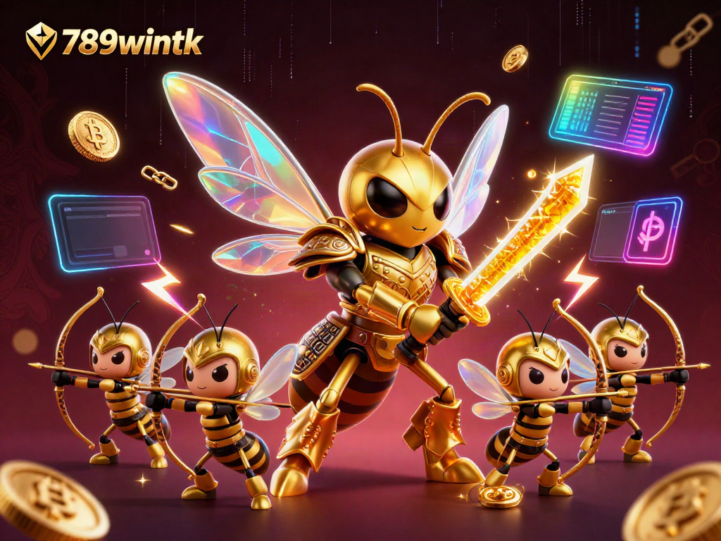 Experience thrilling gaming action at 789wintk with vibrant characters and flashing neon effects.