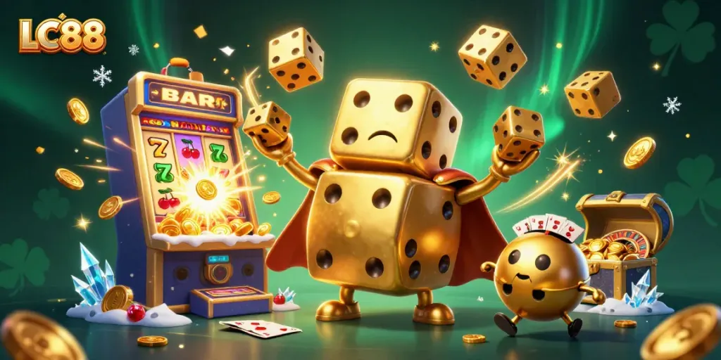 Engage with LC88's thrilling casino experience featuring dynamic characters and vibrant game elements.