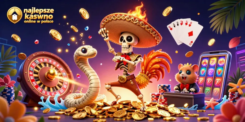 Experience the thrill of najlepsze kasyno online w polsce with a vibrant 3D casino illustration!