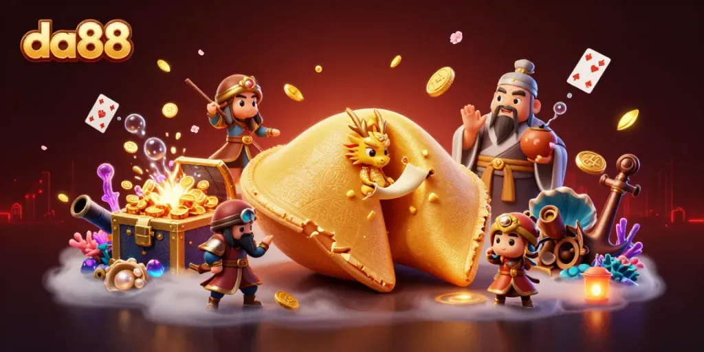 Engage in thrilling da88 gaming with golden treasures and vibrant underwater elements, creating an exhilarating betting experience.