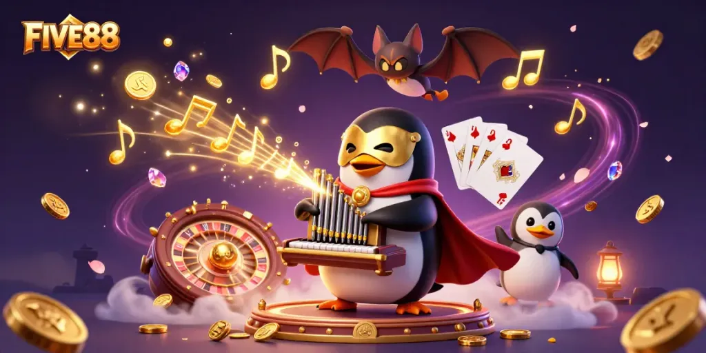 Experience the excitement of gambling at FIVE88 with vibrant games and golden rewards.