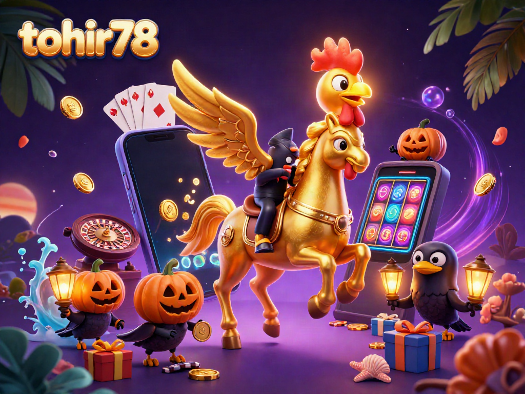 Experience vibrant casino excitement with tohir78 as golden rooster and magical companions