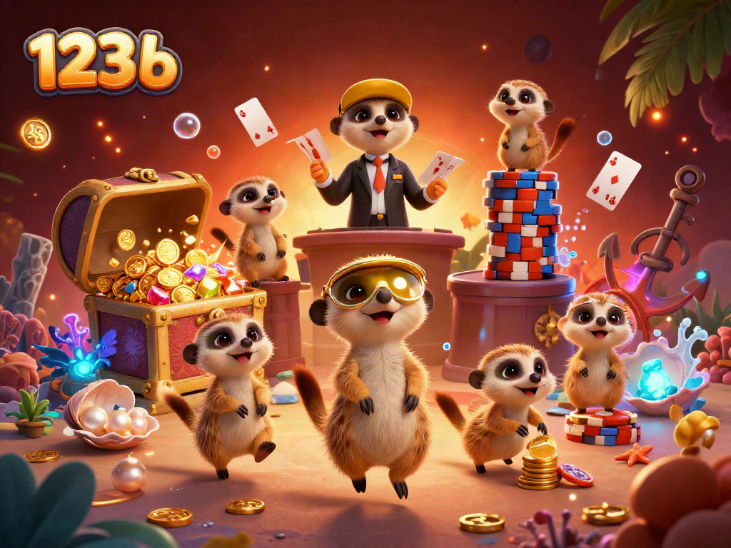 Experience thrilling gameplay at 123 b with meerkats in a vibrant casino world.
