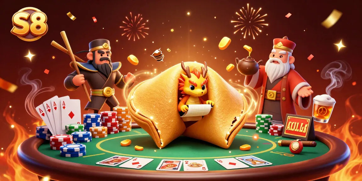 S8 players strategizing through animated poker scenes, unleashing winning moves in a vibrant casino atmosphere.