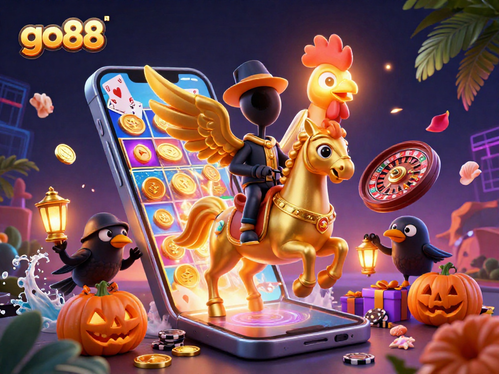 Win big with go88's exciting gambling experience featuring vibrant casino elements.