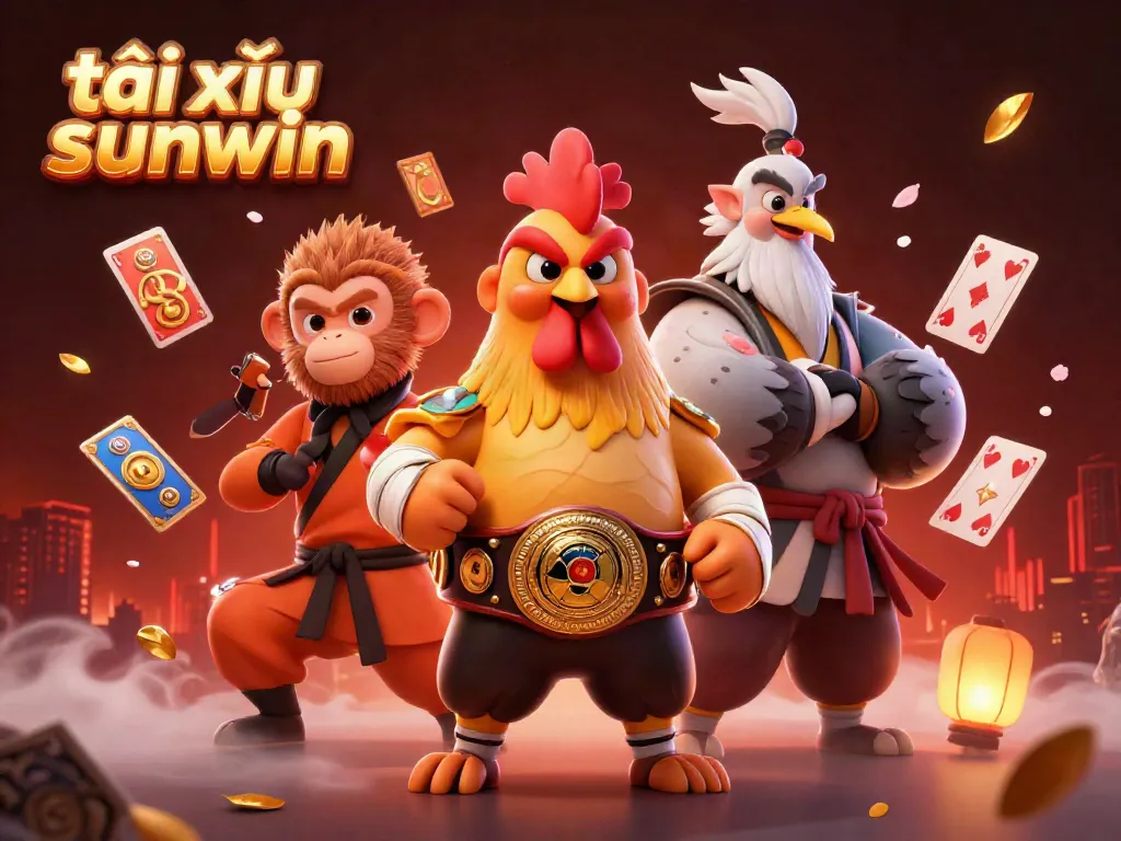 Experience the excitement of tài xỉu sunwin with vibrant casino elements and dynamic characters in this detailed illustration.