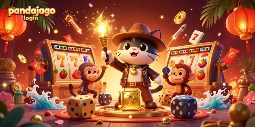 Gambarlah pandajago login dengan cat menjelajahi artefak kasino emas di kuil.