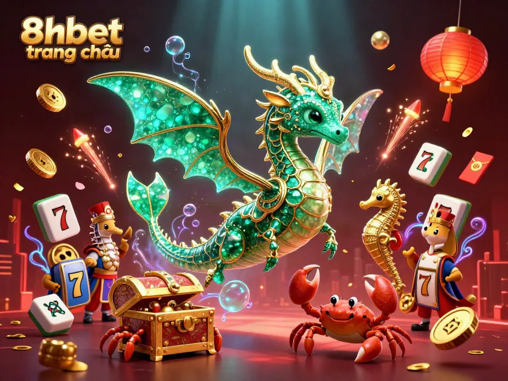 Experience exciting 8xbet trang chủ casino gameplay with dynamic 3D illustrations, vibrant colors, and engaging design.