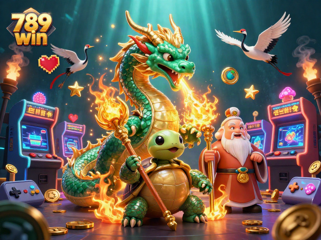 Experience the thrill of 789 win with visually striking casino elements and vibrant characters.