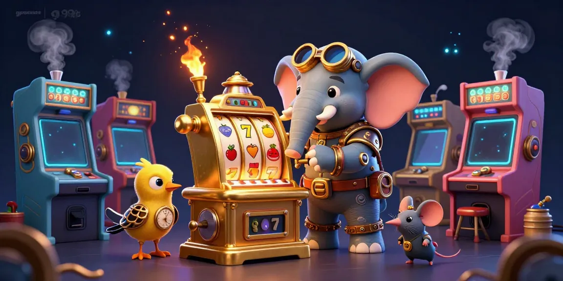 Experience thrilling gaming at go99tk with a steampunk elephant and dynamic slot machines.