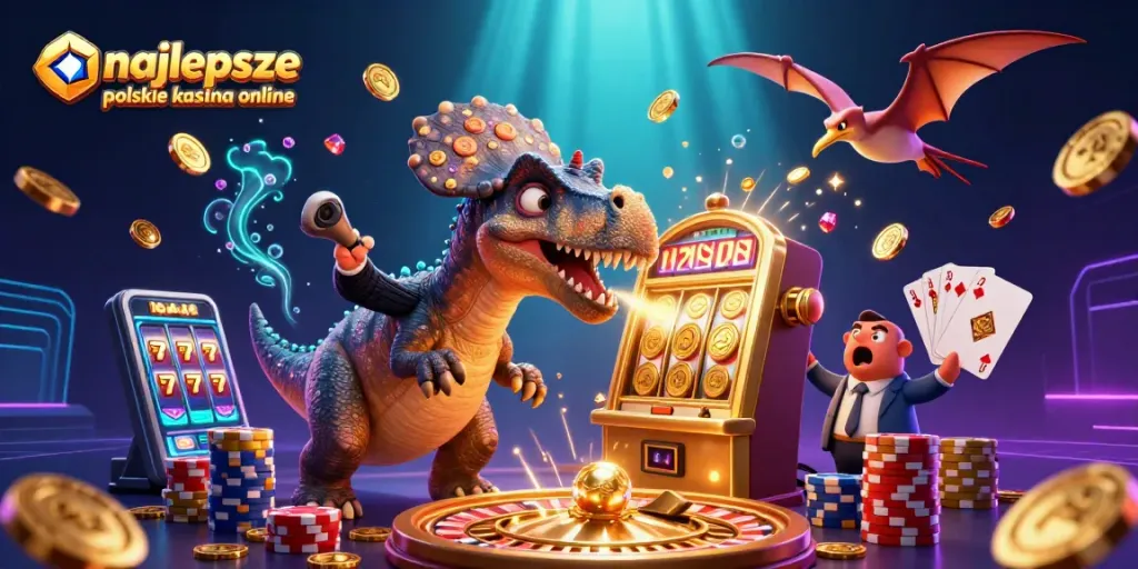 Engage in the excitement of najlepsze polskie kasyna online with vibrant characters and dynamic casino elements.