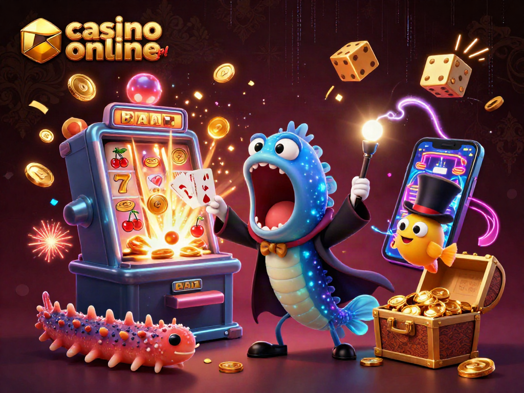 Experience electrifying fun with casino online pl characters performing magic tricks amid vibrant jackpot symbols.