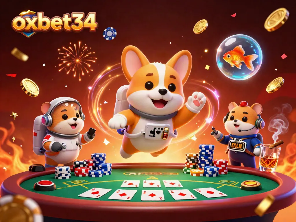 Engage with winning strategies at oxbet34 in a vibrant space casino scene with animated characters.